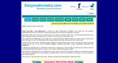 Desktop Screenshot of easymathsindia.com
