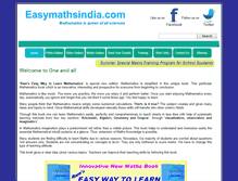Tablet Screenshot of easymathsindia.com